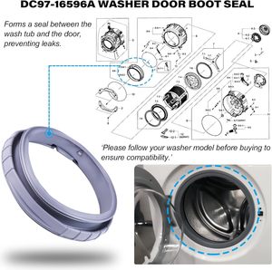 Joint d'étanchéité en caoutchouc pour porte de machine à laver DC97-16596A (WF361BVBEWR WF363BTBEUF, etc.) Pièce de rechange # PS4221714 - Product Image 2