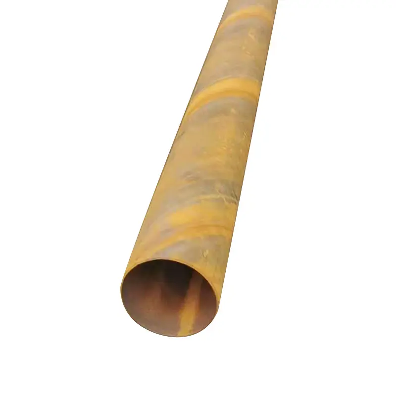 Hızlı teslimat ASTM A500 ERW Spiral çelik boru yığınları kaynak işleme ile HDPE çelik takviyeli Spiral yara drenaj borusu