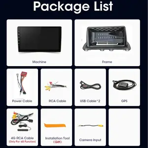 راديو سيارة مع واي فاي + 4G وبلوتوث وكار بلاي لمازدا <span class=keywords><strong>3</strong></span> أكسيلا 2014-2017، مشغل وسائط متعددة، نظام ملاحة GPS، ستيريو، وحدة صوتية، راديو سيارة. - Product Image 6