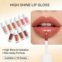 Mini gloss à lèvres personnalisé avec logo, fournisseur de gloss à lèvres de haute qualité, végan, imperméable, longue tenue, non décolorant, rouge à lèvres liquide hautement pigmenté