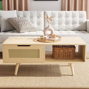 Cross-border TV cabinet, <b>small</b> apartment minimalist living room rattan <b>sliding</b> door audio-visual cabinet, new Chinese style - Product Image 3