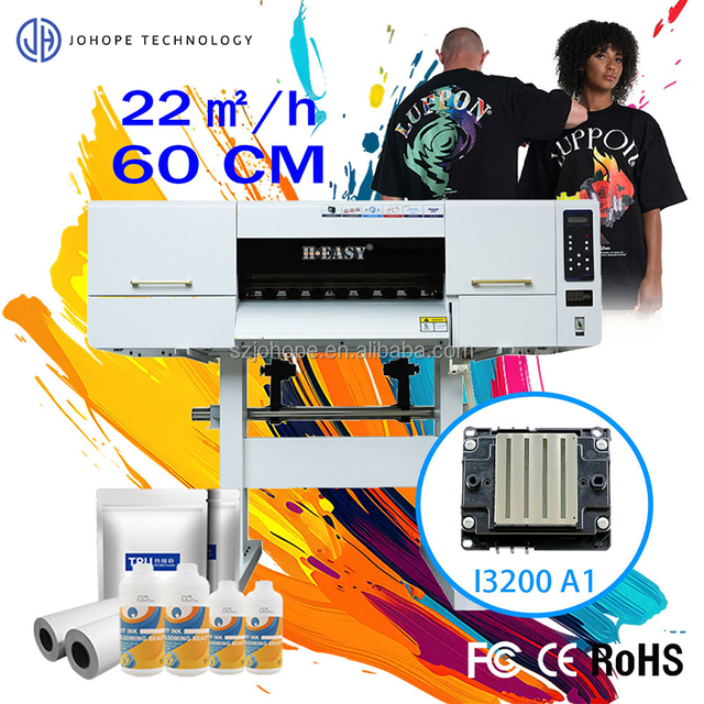 Professional I3200 Printhead DTF Printer 60CM Impresora Imprimante Con Secador Para Negocio Personalizado DTF Printing Machine