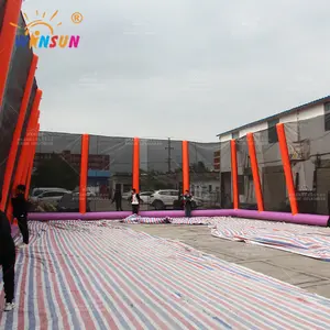 Giant Outdoor Paintball Range Inflatable Shooting Court With Net Inflatable Sport Game For Adults