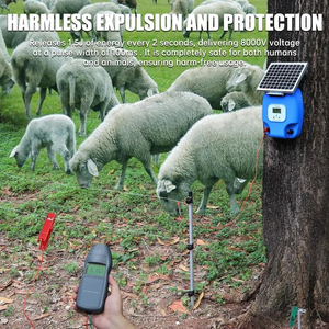 Chargeur de clôture solaire avec écran LCD, 1,5 Joule, portée de 5 milles, batterie au lithium et panneau solaire 5W - Product Image 5