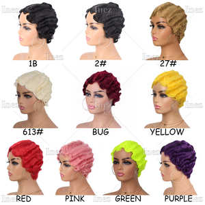 <span class=keywords><strong>Pelucas</strong></span> cortas <span class=keywords><strong>de</strong></span> corte Pixie para mujeres negras Mommy Finger Ocean Wave Peluca barata para <span class=keywords><strong>fiesta</strong></span> - Product Image 5
