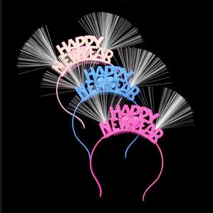 Diadema LED <span class=keywords><strong>de</strong></span> Año Nuevo con Fibra Óptica, Aro Luminoso para el Cabello, Tiaras Brillantes para Fiestas, Accesorios Festivos - Product Image 2