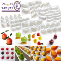Moule en silicone pour mousse de la série Tangba Fruit, mangues, bananes, fraises, framboises, moule en silicone pour bonbons, outils de pâtisserie personnalisables
