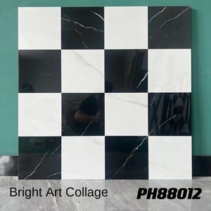 Azulejo Cerámico Nórdico Brillante de Estilo Europeo <span class=keywords><strong>del</strong></span> <span class=keywords><strong>Norte</strong></span> 800x800 para Restaurantes, Tiendas de Ropa, Barberías y Baños - Arte en Blanco y Negro - Product Image 6