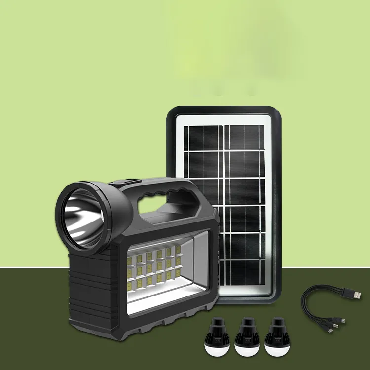 مصباح تخييم محمول متعدد الوظائف لوحة طاقة شمسية مصباح led يعمل بالطاقة الشمسية مصباح شمسي للداخل والخارج مع راديو موسيقى
