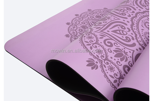 Colchonetas de yoga respetuosas con el medio ambiente, esterilla de yoga <span class=keywords><strong>mate</strong></span>, esterilla de Yoga de goma natural duradera con estampado personalizado de 4mm - Product Image 3