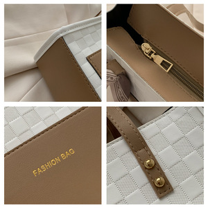 Sac fourre-tout grande capacité pour femme, vente chaude en gros d'usine, avec sac à livres en soie tendance pour étudiante - Product Image 6