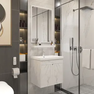 浴室柜套装酒店豪华60厘米销售软镜车箱配件木质风格图形式水槽台面