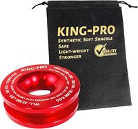 KING-PRO 45000 Lbs Aluminum Alloy Winch Snatch Recovery Ring ATV/UTV/SUV/Truck Off-Road Emergency Tool Soft Shackle Pulley