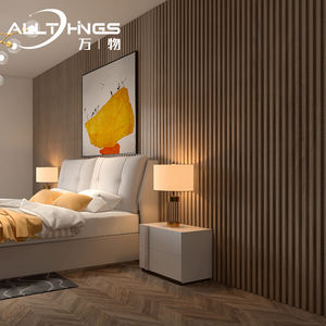 แผ่นผนังตกแต่งภายในลายไม้ PVC WPC แบบร่อง สำหรับตกแต่งบ้าน ติดตั้งง่าย ใช้เป็นฉากหลังทีวี - Product Image 2