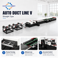 Ligne de production intégrée de conduits d'air rectangulaires pour ateliers, avec pliage et verrouillage de brides TDF courantes pour la fabrication de conduits de ventilation