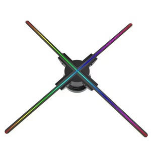 Ventilateur projecteur hologramme 3D HD Wifi 40-65cm Panneau LED Lecteur holographique support Image Vidéo Boutique Bar Fête Affichage publicitaire - Product Image 1