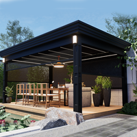 Couverture de pergola en aluminium pour l'extérieur Tuin Buiten Winter Auvent Snow Proof avec écran latéral extérieur