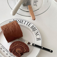 Solhui assiette à salade à dessert en céramique, assiette à pâtes pour petit déjeuner