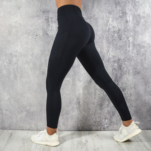 Nouveaux Leggings Femme Taille Haute Extensibles avec Poches, Effet Push-up, pour Yoga, Fitness, Course et Sport, Couleur Unie - Product Image 1