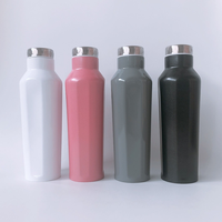 Flacon thermos portable en acier inoxydable de 500ml bouteille sous vide hexagonale créative à double paroi personnalisée en diamant