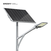 Lampu Jalan Tenaga Surya OEM 6600-15000LM Panel Surya Terpisah yang Dapat Disesuaikan Lamparas Solares Exteriores