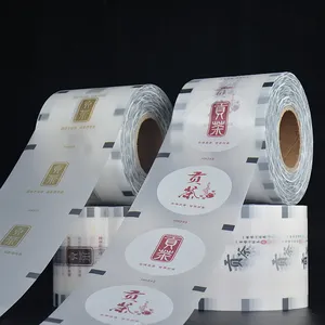 Rouleau de film d'étanchéité pour tasse en plastique étanche avec logo personnalisé Film de scellage pour tasse de thé au lait Film de scellage pour tasse pp