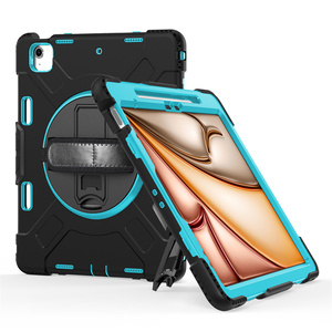 Usine en gros 360 degrés rotation antichoc robuste protection tablette étui <span class=keywords><strong>iPad</strong></span> pour <span class=keywords><strong>iPad</strong></span> Air 11 2024 nouveau - Product Image 1