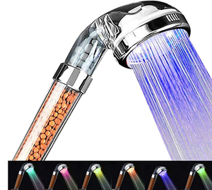 Vòi Hoa Sen Áp Suất Cao Spa Đầu Lọc Ion Âm Vòi Phun Vòi Hoa Sen 7 Màu Thay Đổi LED Vòi Sen Cầm Tay - Product Image 4