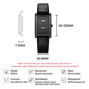 Montre à Quartz Carrée en Gros, Mouvement Japonais PC21, Montre-Bracelet Rectangulaire en Alliage pour Hommes d'Affaires, Logo Personnalisé, Vente Directe Usine - Product Image 2