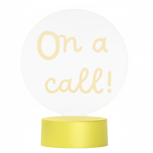 Insegna Luminosa Decorativa in Acrilico con Design Accentuato in Giallo - Product Image 1