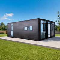 Maison conteneur préfabriquée extensible en acier de 20 pieds et 40 pieds avec 2 chambres et salle de bain complète, design moderne et écologique