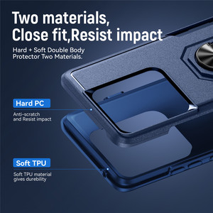 Soporte Metálico para Coche con Anillo, Funda Antigolpes para Teléfono con Marco de TPU y Cubierta Trasera Rígida de PC para Moto Edge 2025, Acepta Logotipo OEM ODM - Product Image 2