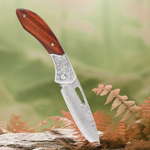 Cuchillo Plegable de Acero Inoxidable de Grado Industrial para Camping y Caza al Aire Libre, Mango de Madera de Palisandro, 185 mm, Portátil, OEM - Product Image 4