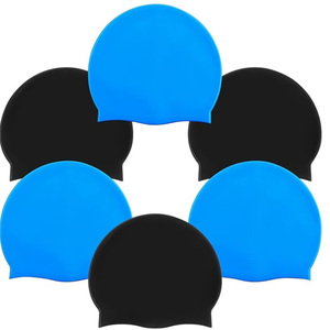 Bonnets <span class=keywords><strong>de</strong></span> <span class=keywords><strong>bain</strong></span> en silicone imperméables, élastiques, multicolores, disponibles en plusieurs tailles, prix d'usine pour les enfants, les jeunes et les adultes nageurs, usage quotidien - Product Image 1
