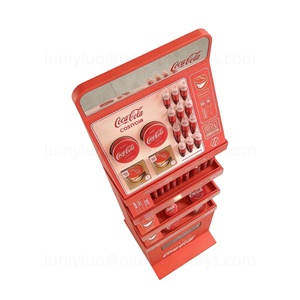 ชั้นวางเครื่องสำอางโลหะแบบตั้งพื้นพร้อมกระจก ชั้นวางหลายชั้นสำหรับลิปสติก ลิปกลอส บีบีครีม ร้านค้าปลีกเครื่องสำอาง - Product Image 4