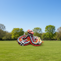 Château gonflable commercial 220-240V en PVC avec toboggan et trampoline pour fêtes d'enfants