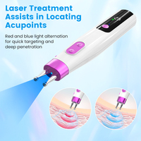 Nieuwe Dubbele Tip Ontwerp Pijnverlichting Stimuleren Drukpunten Slimme Trillingen & Digitale Display Body Massage Pen Voor Meridiaanzorg