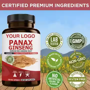 Cápsulas de <span class=keywords><strong>Ginseng</strong></span> Vermelho Panax de Alta Potência OEM |   1000mg/porção 120 Cápsulas Vegetais Aumentam o Foco e a Estabilidade do Humor para Adultos - Product Image 4