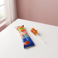 Permen Lollipop Superloves Fruit Twister Pelangi Berwarna-warni Rasa Buah Campuran Keras Dibungkus Secara Individual dalam Kotak Display