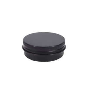 Bocaux de voyage ronds en aluminium de 4 oz avec bouchon à vis, finition mate argent/noir, pour bougies de soja, d'aromathérapie et votives - Product Image 2