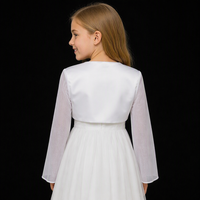 D1341 Veste châle pour enfants à manches longues en organza patchwork non décorée