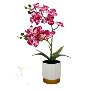 Bunga Anggrek <span class=keywords><strong>Phalaenopsis</strong></span> Bonsai Buatan Tangan Ringan Dekorasi Dalam Ruangan Tanaman Pot - Product Image 5