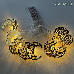 Ramadan lampe Eid décoration lune étoile <span class=keywords><strong>Led</strong></span> guirlandes lumineuses EID Mubarak décoration de la maison fée <span class=keywords><strong>guirlande</strong></span> déco 2024 Ramadan Kareem - Product Image 6