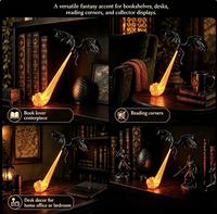 Lampe LED Dragon Souffleur de Feu en Plastique Imprimé en 3D WH Power of Game, Flamme Portable, Décoration de Bureau Fantastique, Cadeau de Collection