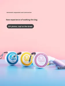 सुरक्षित आउटडोर वॉक के लिए चिंतनशील 360 समायोज्य आरामदायक हैंडल सामग्री के साथ लक्जरी टिकाऊ रिट्रेटेबल कुत्ते पट्टा - Product Image 3