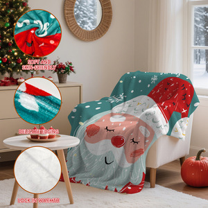 Merry Christmas Santa Plush Throw <b>Blanket</b> Rectangular Anti-Pilling Winter Home Decor Winter Classic Style - Product Image 5