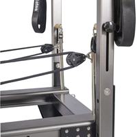 Hitam untuk Portable Pilates Reformer Half Tower dengan Papan Transisi dan Aksesori Lengkap untuk Studio Pilates