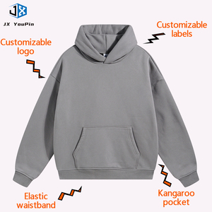 400 500 Gsm Cotton+<strong>polyester</strong> Plain Luxury Oversize <strong>Hoodie</strong> Pullover Men Custom Oversize Streetwear Heavyweight Men Hoodies - Product Image 2