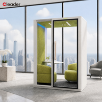 Cabine de réunion insonorisée préfabriquée portable pour bureau silencieux et isolation phonique