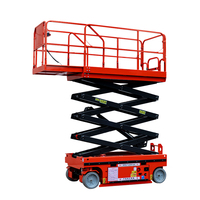 Platform Lift Gunting Hidrolik Diesel Self-Propelled dengan Ketinggian 10m dan Kapasitas 100kg Desain Portabel